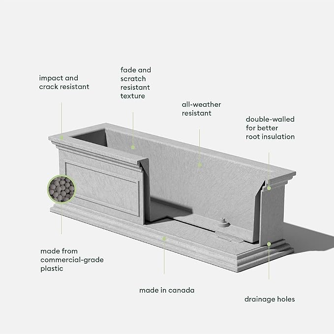 Veradek Brixton Window Box Plastic Planter - Image 3