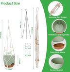 Hanging Planters for Indoor Outdoor Plants, 2 Pack Self Watering Hanging Pots - Image 2