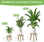 3-Pack Wood Plant Stands Indoor, Single Plant Stand - Image 2
