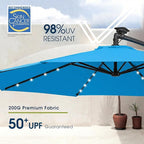 wikiwiki 10ft Solar LED Patio Umbrella - Image 4