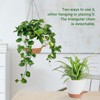 10/9/8 Inch Hanging Planter for Indoor Outdoor Plants, 3 Pack Self-Watering - Image 5