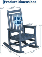 GarveeLife Poly Lumber Rocking Chair Outdoor Set of 2 - Image 2