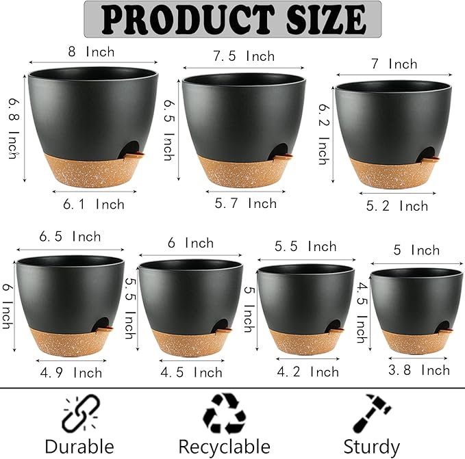 Indoor Pots For Plant Self Watering Plant Pots For Lazy People, - Image 4