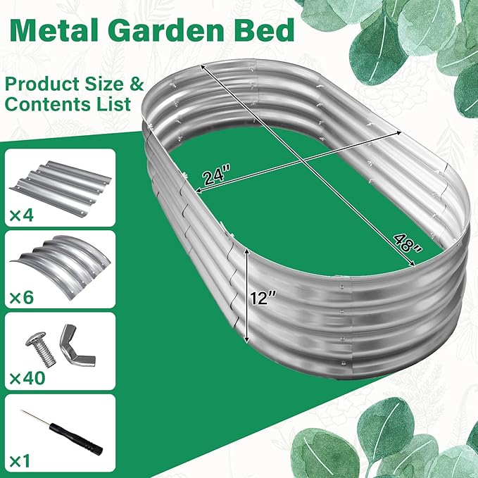 TATAANTY Galvanized Raised Garden Bed - Image 2