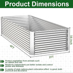 3 Pack Tall 4x2FT Raised Beds for Gardening, Corrugated Galvanized Steel Raised - Image 2