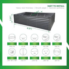GARDMAX 8x4x2FT Galvanized Raised Garden Bed Kit, Metal Planter Boxes Outdoor - Image 4