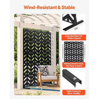 VEVOR Metal Privacy Screen, Outdoor Privacy Screens 5-Panel, Freestanding - Image 3