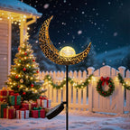 TAKE ME Moon Solar Lights for Women Garden Outdoor Decor Waterproof Metal Solar - Image 4