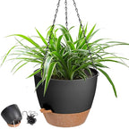 Hanging Planters for Indoor Outdoor Plants, 1 Set Self Watering Hanging Pot by Vanslogreen