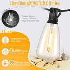 Brightever Outdoor String Lights, 25FT Patio Lights - Image 2