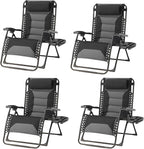 Zero Gravity Chair Set of 4 Oversized Padded Recliner by Unknown