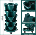 Umigy 2 Set 5 Tier Stackable Planters Vertical Garden Planters - Image 2