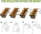 2 Pack 16 Inch Window Boxes Planters Railing Planter Box - Image 5