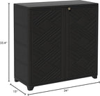 ADDOK Indoor Outdoor Plastic Storage Cabinet 34"x15"x34" - Image 3