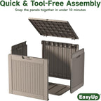 EasyUp 31 Gallon Outdoor Storage Box, Resin Waterproof UV-Resistant Deck Box - Image 7
