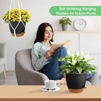 Hanging Planters for Indoor Outdoor Plants, 2 Pack Self Watering Hanging Pot - Image 5