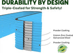 9-in-1 Galvanized Raised Garden Beds Outdoor // 8×2×2.5 ft Modular Planter - Image 4
