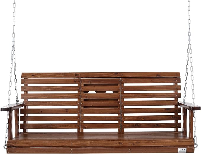 VEVOR Wooden Porch Swing 5 ft, Patio Bench Swing - Image 11