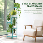 TOSKING 5 Tier Tall Plant Stand Indoor Outdoor, Heavy Duty Corner Shelf - Image 8
