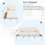LUMISOL Outdoor Patio Daybed Metal Daybed - Image 5