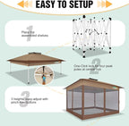 COBIZI 13x13 Pop Up Gazebos On Clearance Canopy Tent- Upgrade Metal Outdoor - Image 7