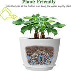 12inch Large Plant Pot, Modern Plastic Planter - Image 4