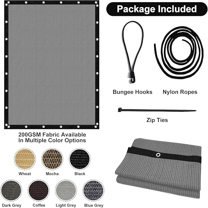Artpuch 90% Sun Shade Cloth, 12 x 20 FT Pergola Shade Cover Canopy - Image 7
