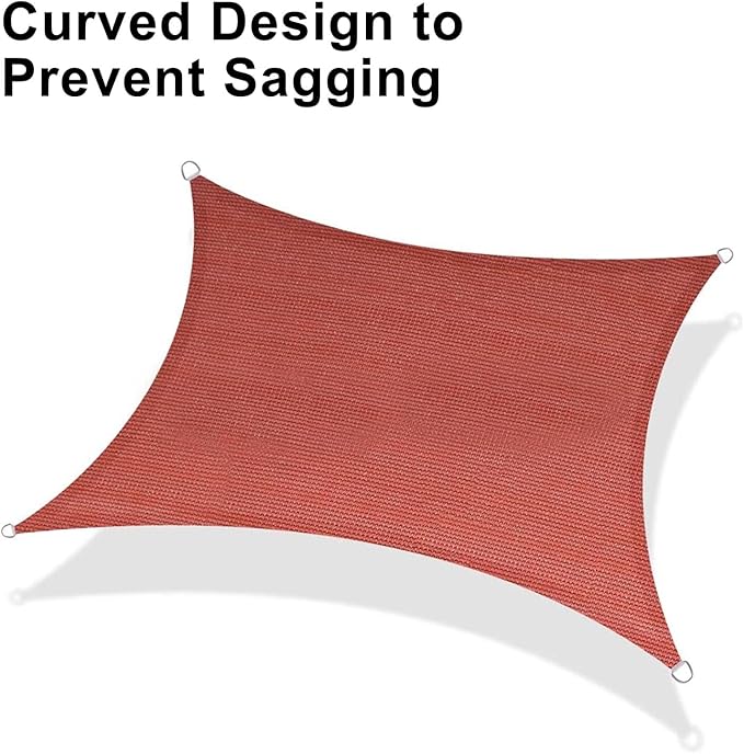 LOVE STORY Custom Size 12'x15' Terra Red Sun Shade Sail Rectangle UV Block - Image 6