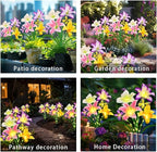 4 Pack Solar Garden Lights LED Solar Lilies Flower Lights, Yard Patio Pathway - Image 5
