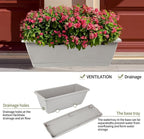 8pcs Window Box Planter, 17 Inches Flower Window Boxes, Rectangle Planters Box - Image 6