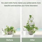 Small Trellis for Potted Plants, 15.94 inch Metal Plant Trellis for Climbing - Image 4