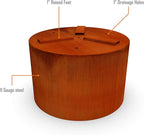 PLANTERCRAFT Corten Steel Metal Planter Box, Round Sizes, Modern Garden Steel - Image 3