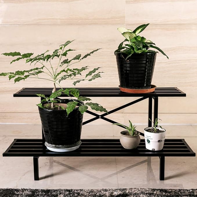 Zhongma 2 Tier Sturdy Metal Plant Stand Heavy Duty Plant Holder - Image 3