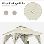 LAUSAINT HOME Semi-Permanent Outdoor Patio Gazebo 10'x10', Heavy Duty Party - Image 7