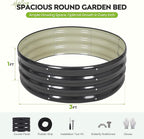 ZORMY Galvanized Raised Garden Bed Outdoor, Round Metal Planter Boxes 2 Pcs - Image 2