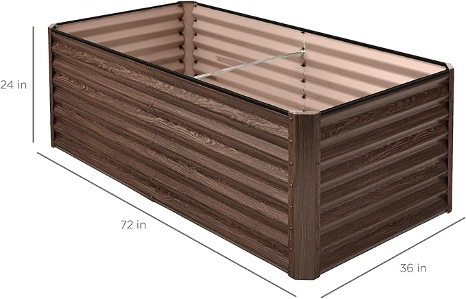 Best Choice Products 6x3x2ft Outdoor Metal Raised Garden Bed, Deep Root Box - Image 7
