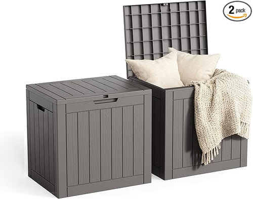 30 Gallon Outdoor Storage Box, Large Resin Deck Box by Unknown