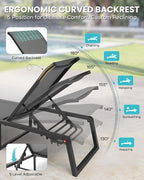 Aluminum Pool Lounge Chairs Set of 2 - Image 4