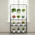 SORCEDAS Plant Stand Indoor Outdoor 3 Tier Tall Corner Hanging Plant Shelf - Image 3