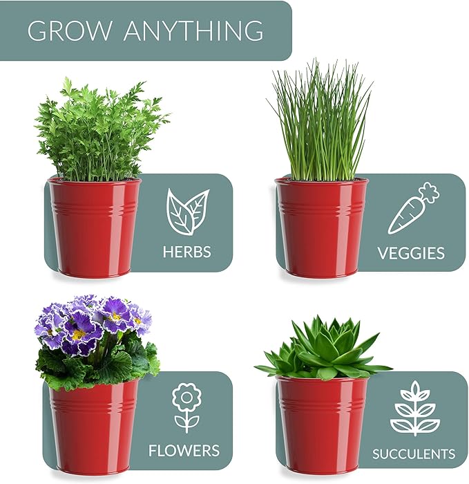 Barnyard Designs Indoor Herb Garden Planter Set - Image 5