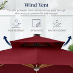 Best Choice Products 10ft Square Cantilever Patio Umbrella w/Base Included - Image 7