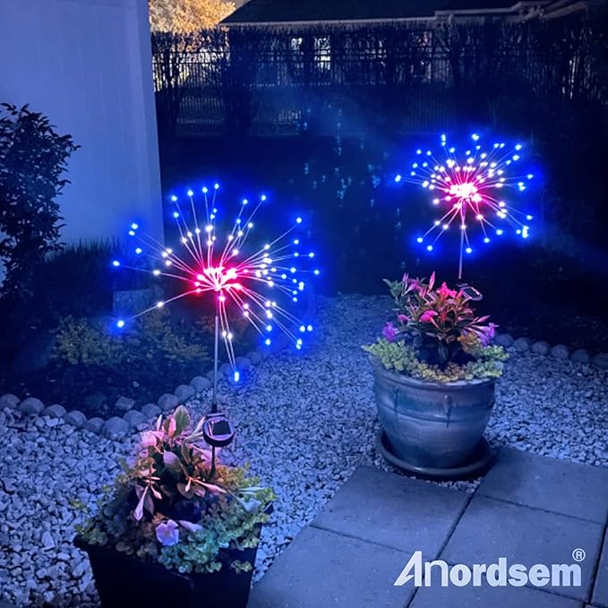 Anordsem Solar Garden Lights Outdoor: Bendable Copper Wire - Image 7