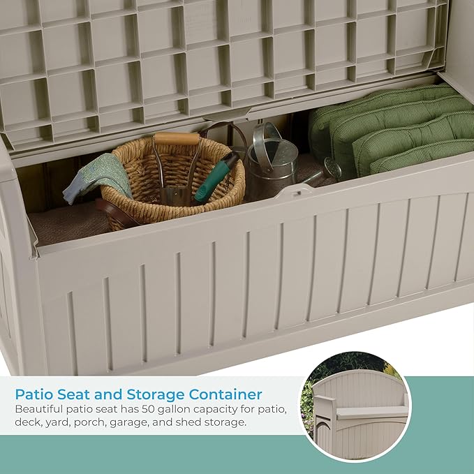 Suncast Outdoor Storage Bench - Image 4