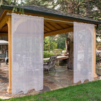SpaceDresser Waterproof Outdoor Sheer Curtains by SpaceDresser