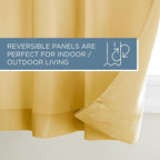 TOWN & COUNTRY BASICS Cabana Solid Heavyweight Indoor Outdoor Curtains - Image 3
