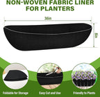 Riare 4 Pack 36 Inch Black Felt Window Box Liners- Fabric Trough Planter Basket - Image 2