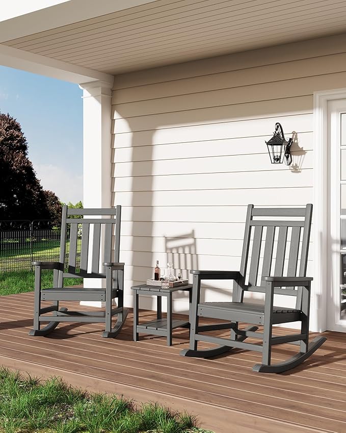 GarveeLife Poly Lumber Rocking Chair Outdoor Set of 2 by GarveeLife