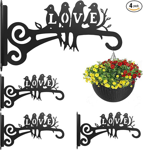 4-Pack Aesthetic Plant Hangers Outdoor and Indoor – 10 Inch Metal Hanging Plant by RANRTI