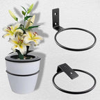 6 Pack 8 inch Flower Pot Holder Ring, Flower Pot Holder Ring Wall Mounted Set - Image 6