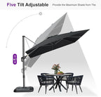 PURPLE LEAF 9 Feet Square Cantilever Umbrella Patio Umbrella - Image 6